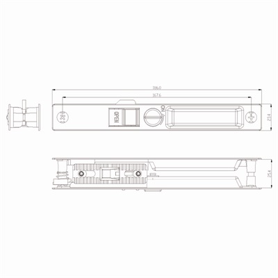 推拉门钩锁GS-A31尺寸图
