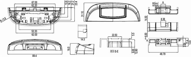 窗扣锁CK-A07尺寸图