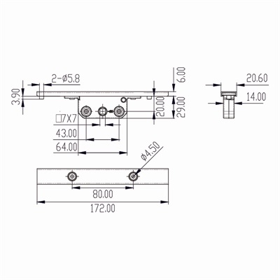 传动盒CDH-B03-20尺寸图