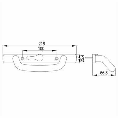 移门拉手LS-B01尺寸图