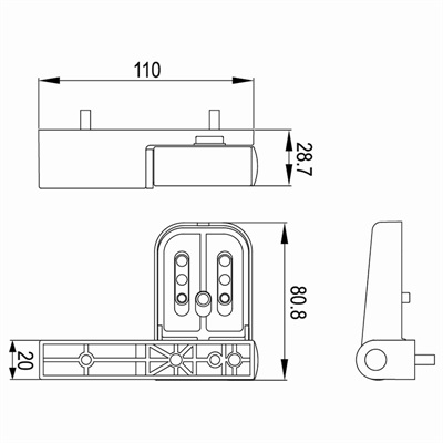平开门合页HY-B04尺寸图