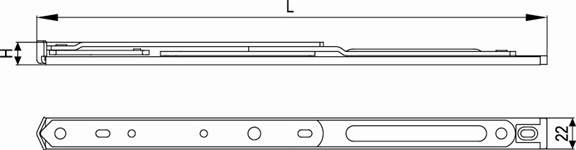 22槽下悬窗滑撑尺寸图