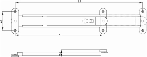 SSC伸缩窗撑尺寸图