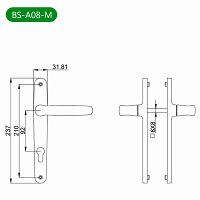 平开门把手BS-A08-M