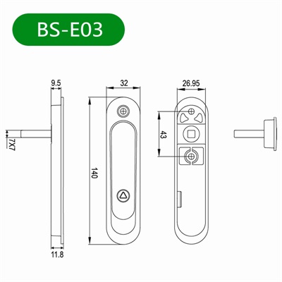 平开门把手BS-E03尺寸图